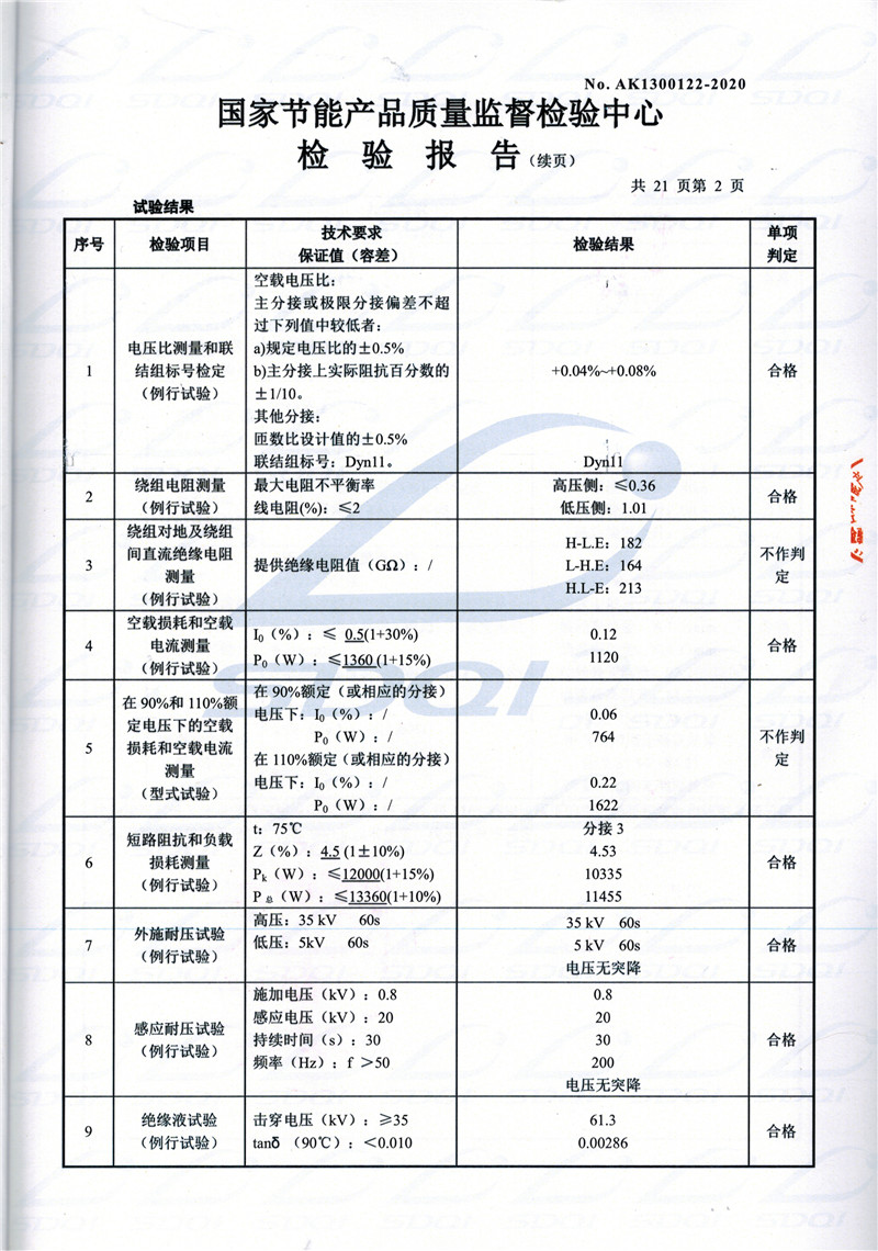 高低压试验报告-S11-1250安义安义安义油浸式变压器-2.jpg